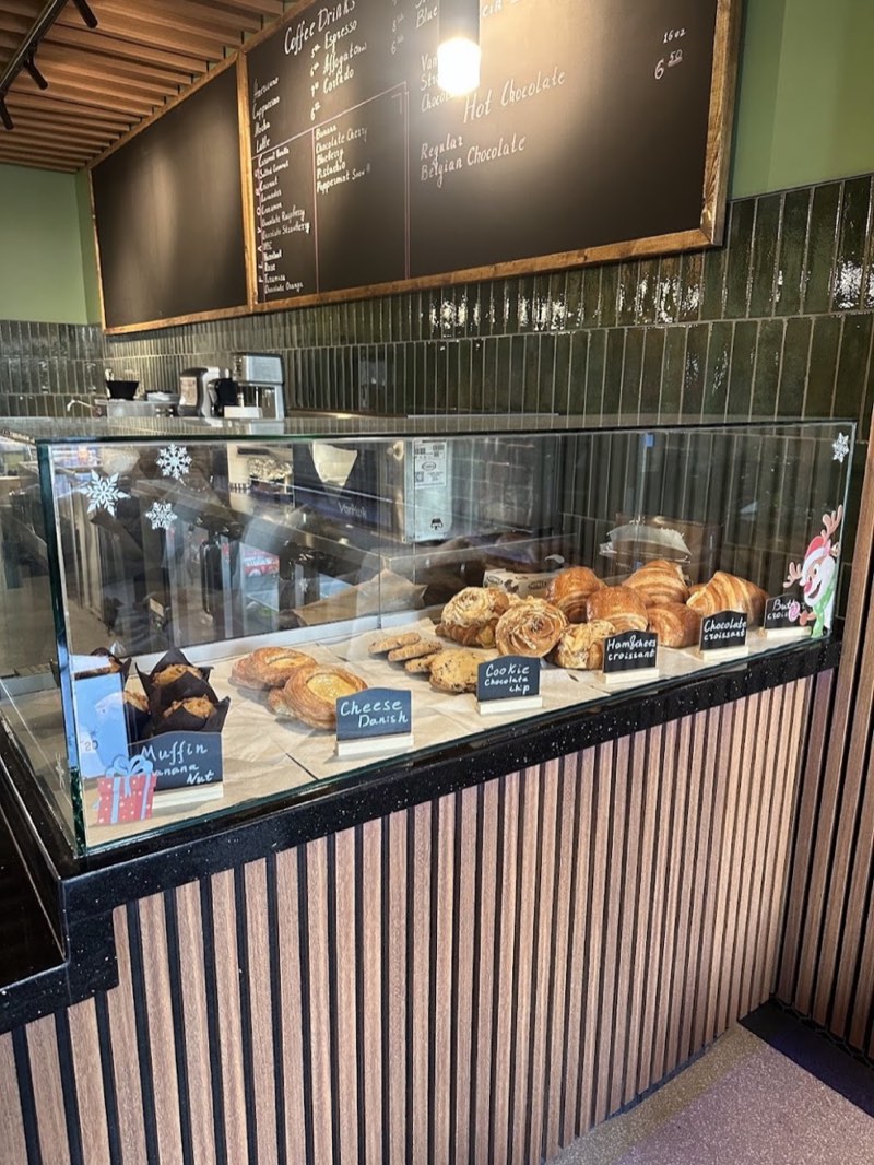 Fresh pastries in the Coffee Wave counter case